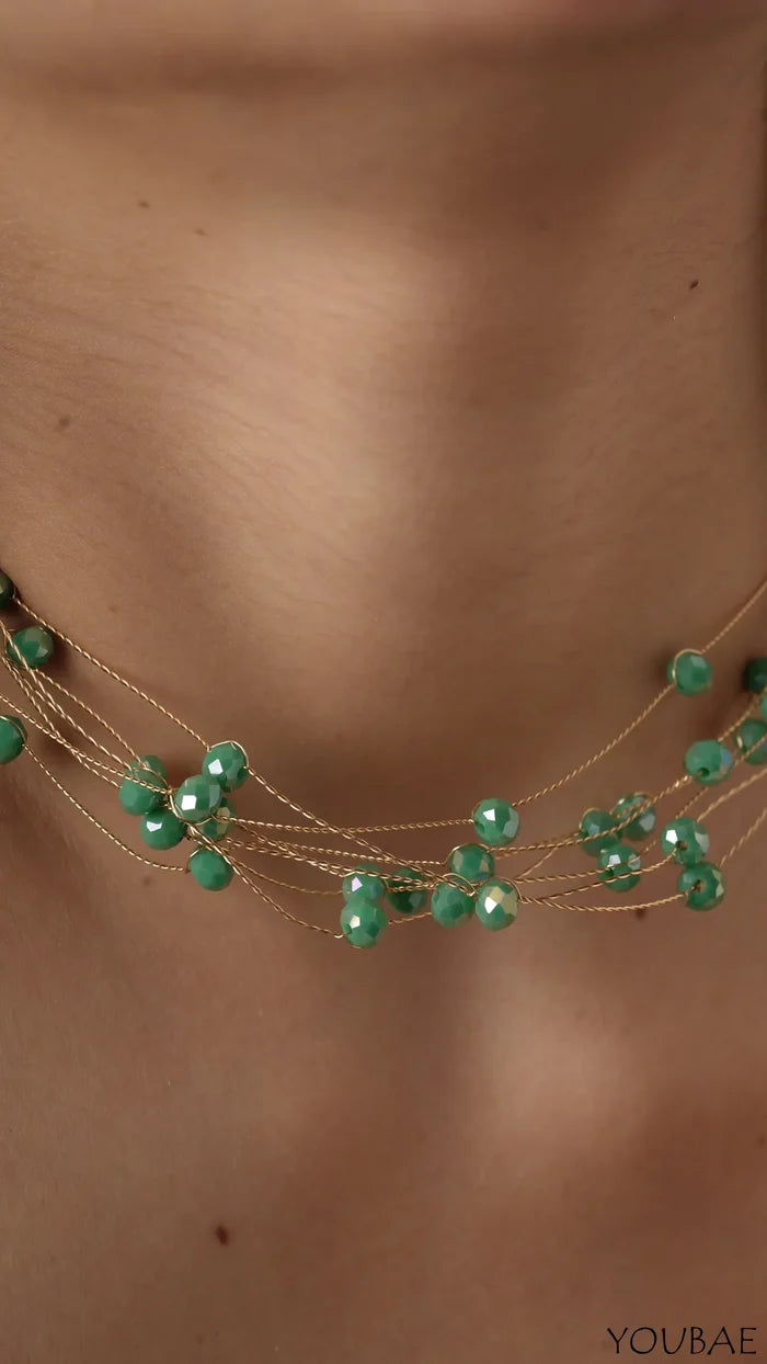 Mojito, Premium Beads, Anti Tarnish Stainless Steel Mojito Choker