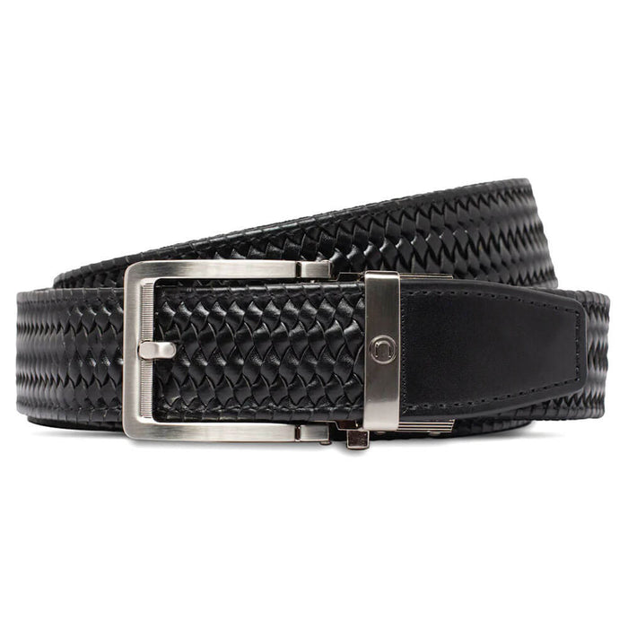 Nexbelt Braided Golf Belt Black Leather - 25 Men