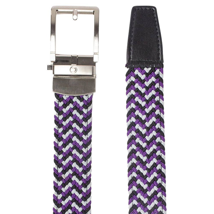 Nexbelt Braided Golf Belt Purple/Black/Silver - 23 Men