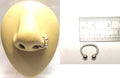 Oval Surgical Stainless Steel Nose Double Ball Hoop Ring Jewelry 16 gauge 16g - I Love My Piercings!