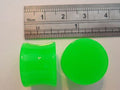 Pair 2 pieces Double Fare Plugs 5/8 inch " Stretched Ear Lobes Jewelry GREEN - I Love My Piercings!