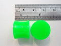 Pair 2 pieces Double Fare Plugs 9/16 inch " Stretched Ear Lobes Jewelry GREEN - I Love My Piercings!