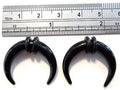 Pair ACRYLIC Pinchers Plugs Tapers 4 gauge 4G BLACK - I Love My Piercings!