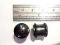 Pair Hematite Single Flare Silver Gray Ear Lobe Plugs 00 gauge 00g O rings - I Love My Piercings!