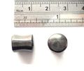 Pair Metallic Hematite Double Flare Ear Lobe Jewelry Plugs 00 gauge 00g - I Love My Piercings!