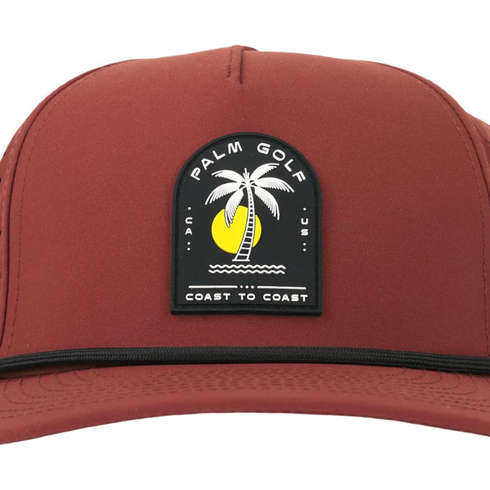 Palm Golf Coast to Coast Snapback Golf Cap Maroon - SS26 Men