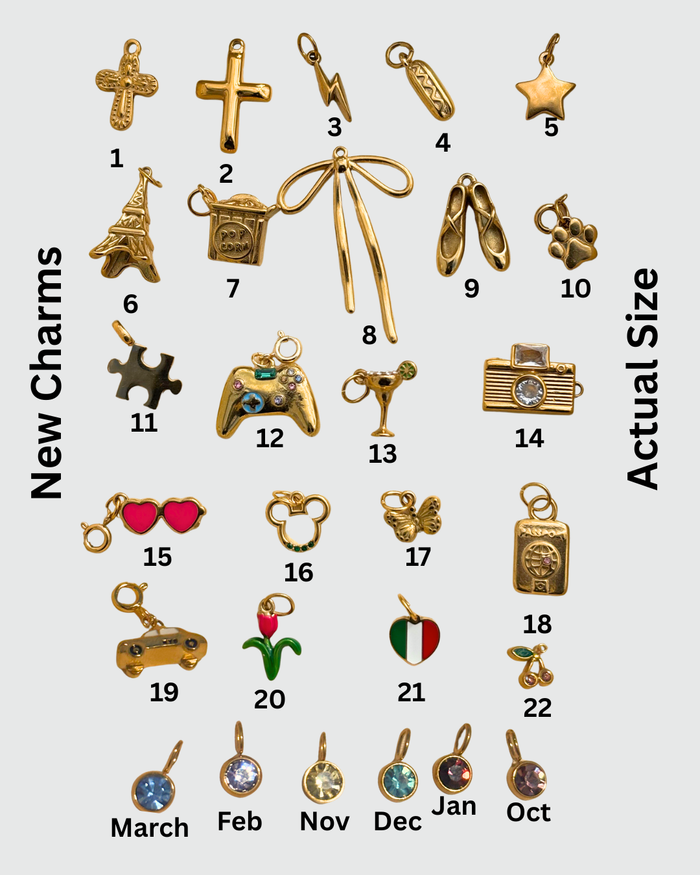 Personalized Gold Charm Bracelet