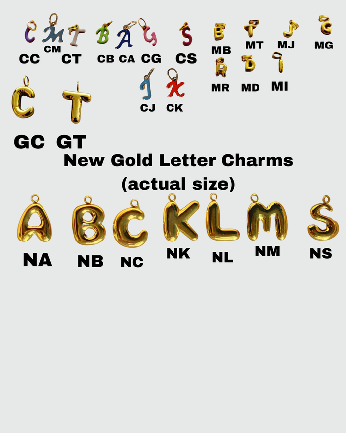 Personalized Gold Charm Bracelet