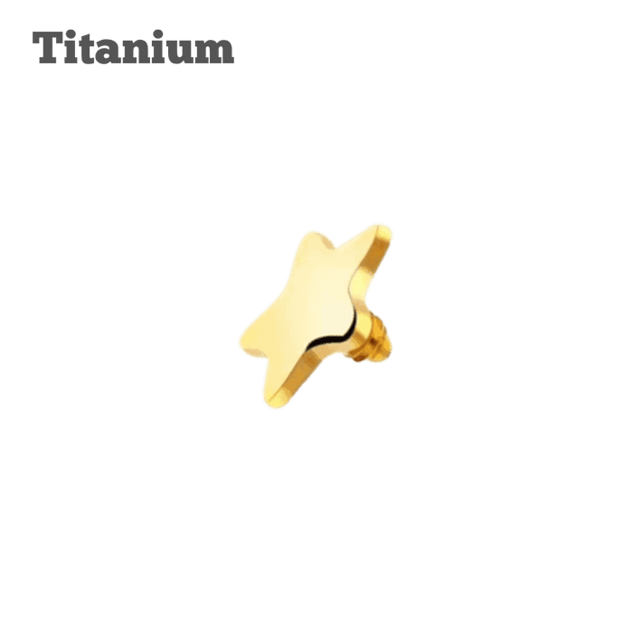 Plain Star Titanium Dermal Anchor Top