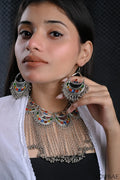 Rangeen Chand Ghungroo Neckpiece Set - With Matching Earrings