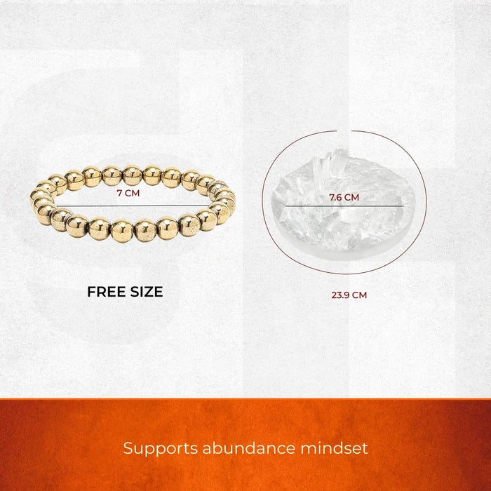 Raw Pyrite Bracelet With FREE Raw Selenite Plate - view 2