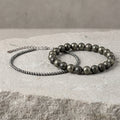 Raw Pyrite Wealth Magnet Duo | Natural Pyrite Crystal Anklet and Bracelet
