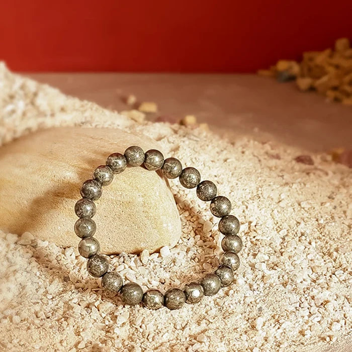 Raw Pyrite Wealth Magnet Duo | Natural Pyrite Crystal Anklet and Bracelet