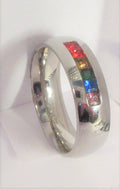 Size 7 Stainless Surgical Steel Mosaic Ring  / 6mm Width - I Love My Piercings!