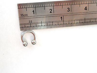 Small Surgical Steel Septum Half Hoop Horseshoe Ring Barbell 16 gauge 16g 6mm - I Love My Piercings!