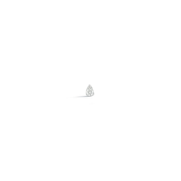 White Gold^Teardrop Diamond Earrings: Sophia Ryan Single Petite Teardrop Stud in White Gold Thumbnail-only