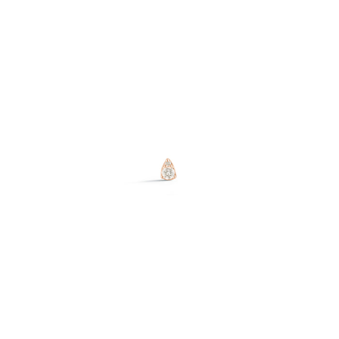 Rose Gold-^Teardrop Diamond Earrings: Sophia Ryan Single Petite Teardrop Stud in Rose Gold Thumbnail-only