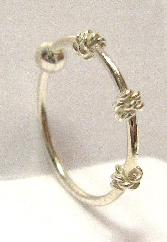 Sterling Silver Triple Knot Conch Helix Cartilage Seamless Hoop 20 gauge 20g - I Love My Piercings!