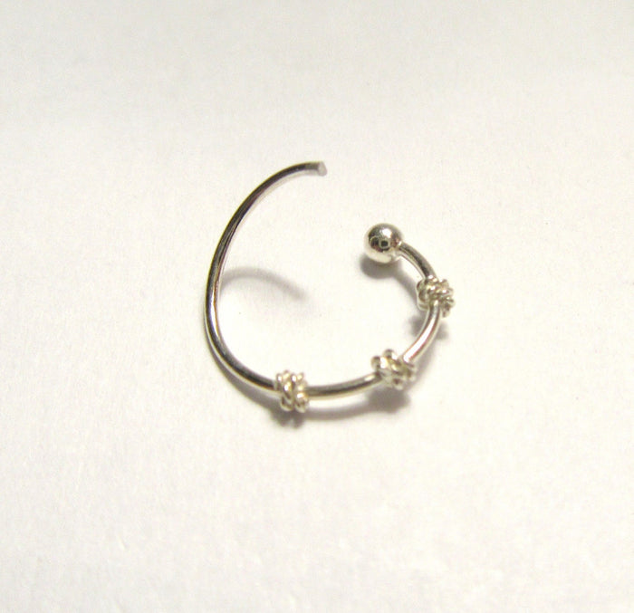 Sterling Silver Triple Knot Conch Helix Cartilage Seamless Hoop 20 gauge 20g - I Love My Piercings!