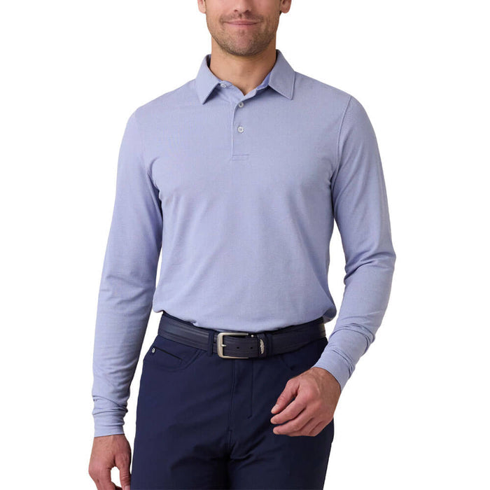 Straight Down Cambridge Longsleeve Golf Polo Chambray - FA26 Men