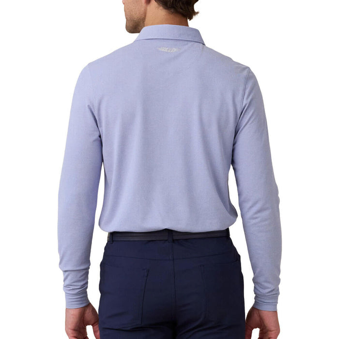 Straight Down Cambridge Longsleeve Golf Polo Chambray - FA26 Men