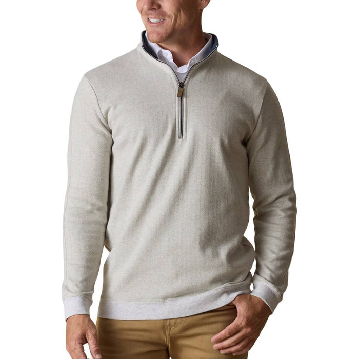 Straight Down Harrison Quarter Zip Golf Pullover Heron - FA25 Men