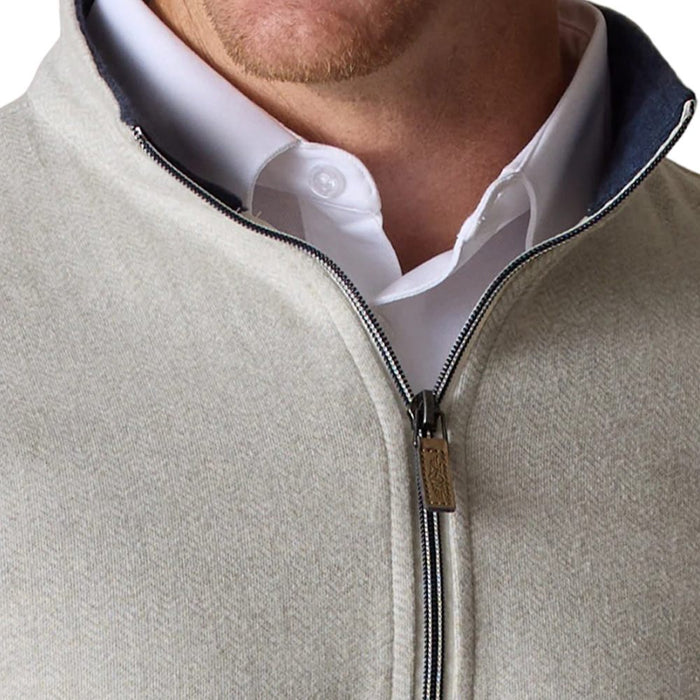 Straight Down Harrison Quarter Zip Golf Pullover Heron - FA25 Men
