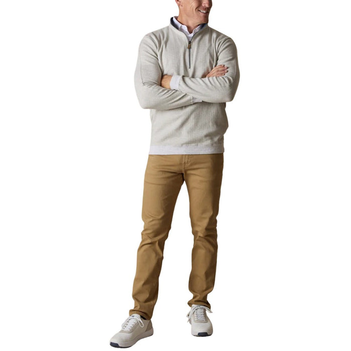 Straight Down Harrison Quarter Zip Golf Pullover Heron - FA25 Men