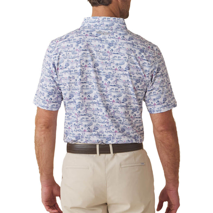 Straight Down Tropical Tees Golf Polo Moonlight - SP26 Men