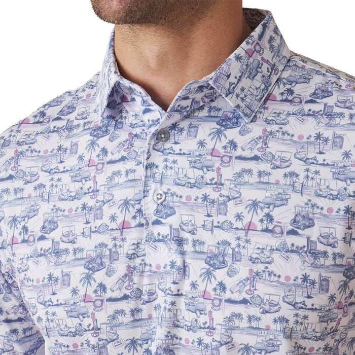 Straight Down Tropical Tees Golf Polo Moonlight - SP26 Men