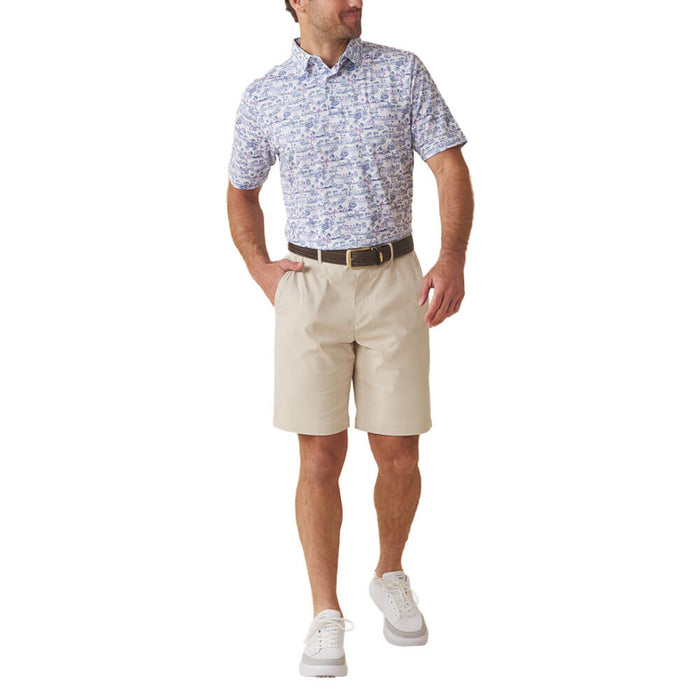Straight Down Tropical Tees Golf Polo Moonlight - SP26 Men