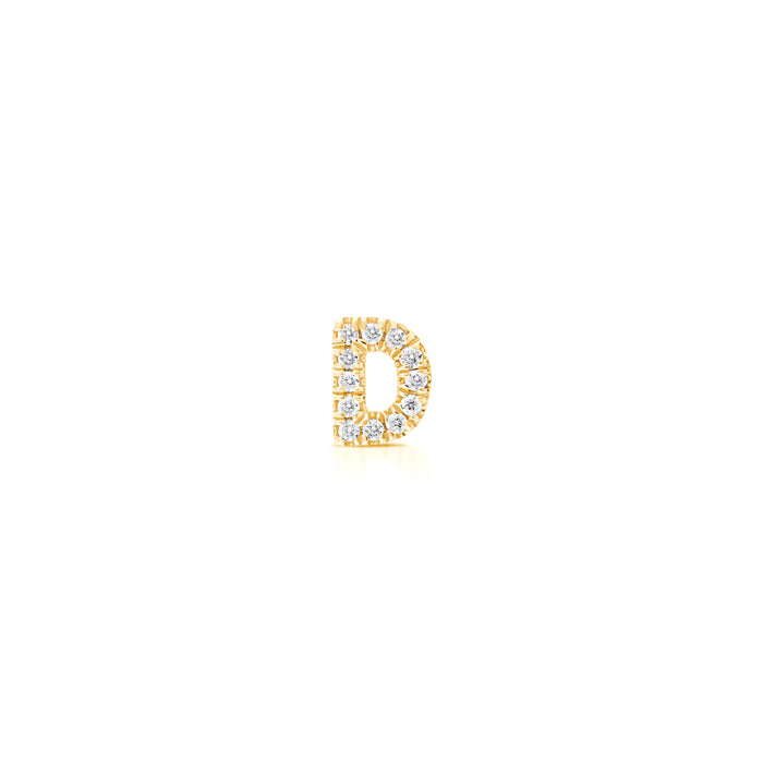 Yellow Gold,D^1 - Sydney Morgan for Syd Strong Single Initial Single Earring in Yellow Gold