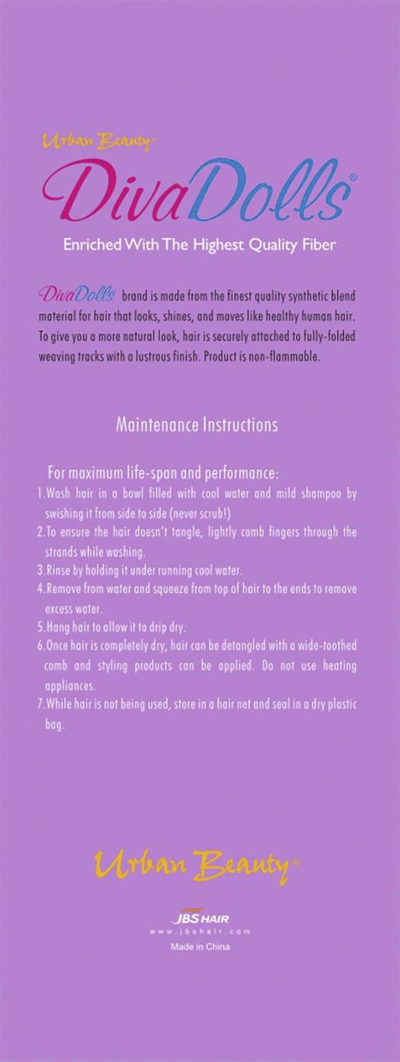 Synthetic Drawstring Diva Dolls DD343 — Afro Big Color #1