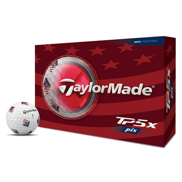 TaylorMade TP5x Pix USA Golf Balls