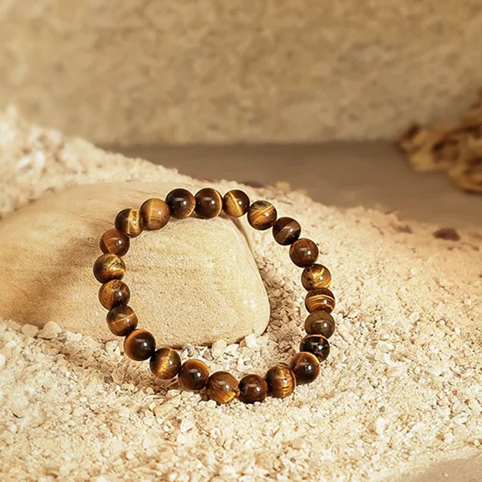 Tiger Eye and Pyrite Bracelet for Confidence and Wealth combo