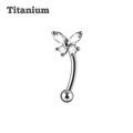 Titanium Butterfly Threaded Rook Barbell