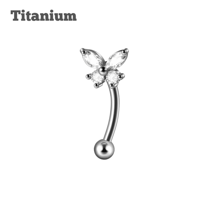 Titanium Butterfly Threaded Rook Barbell