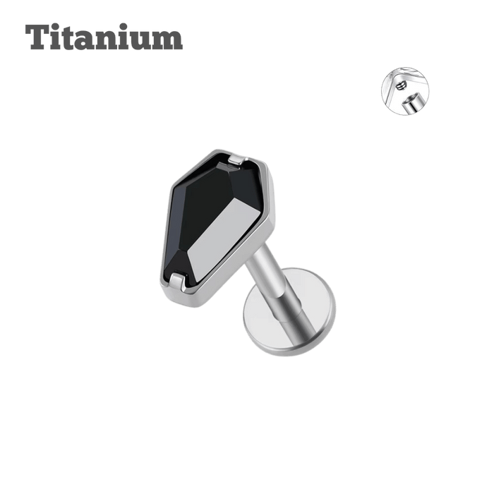Titanium Coffin Threaded Labret