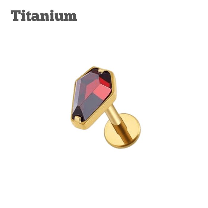 Titanium Coffin Threaded Labret