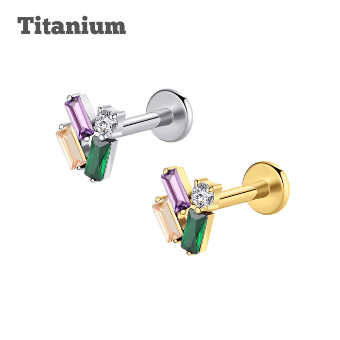 Titanium Polygons Threadless Labret