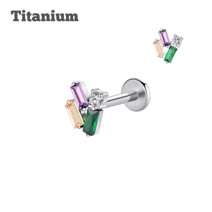 Titanium Polygons Threadless Labret