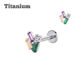 Titanium Polygons Threadless Labret