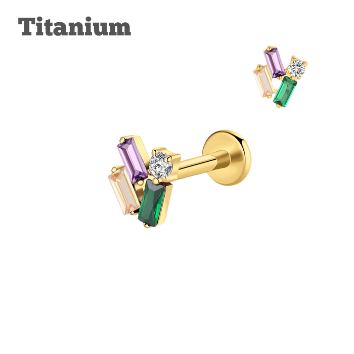 Titanium Polygons Threadless Labret