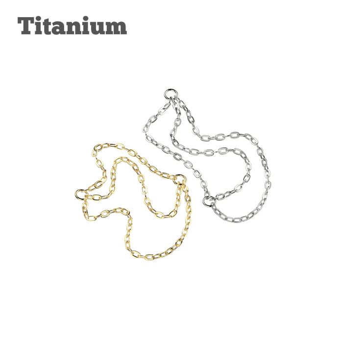 titanium triple chain for nose and ear piercing