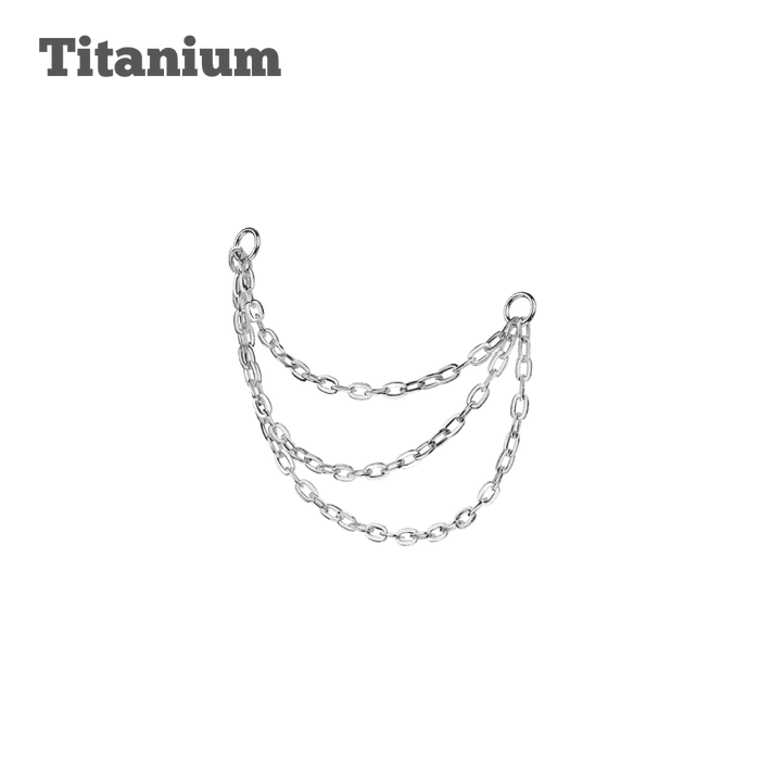 steel color titanium triple chain