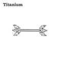 Titanium Triple Marquis Threaded Straight Barbell