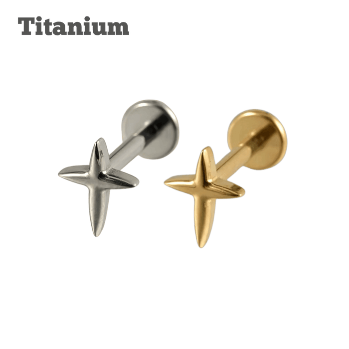 Titanium Twinkle Threaded Labret