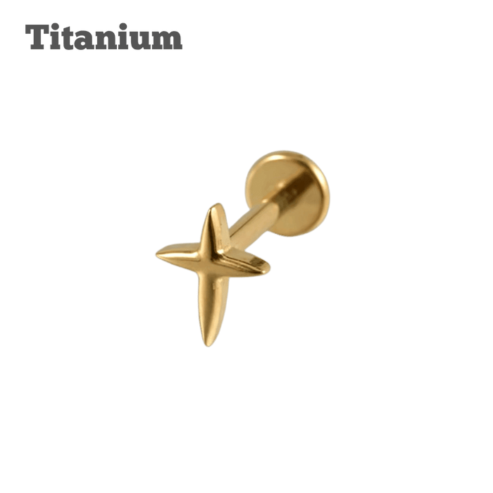Titanium Twinkle Threaded Labret