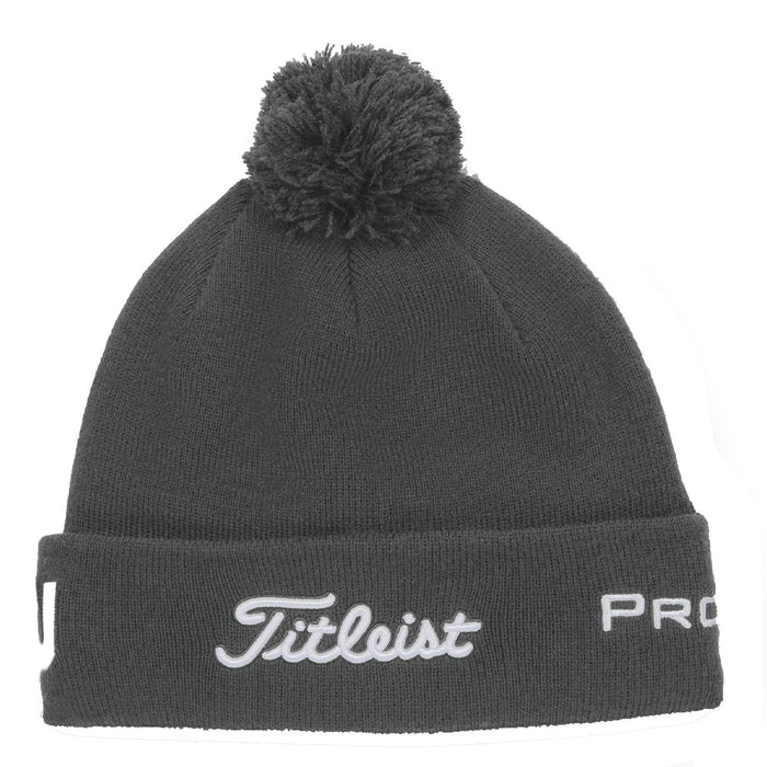 Titleist Tour Pom Pom Golf Beanie Charcoal/White - 24 Men