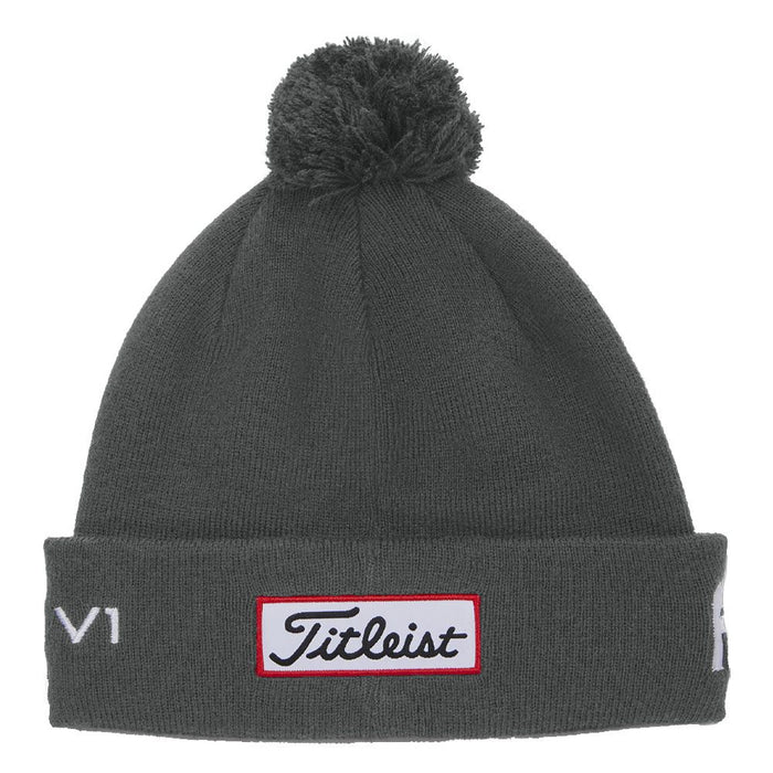 Titleist Tour Pom Pom Golf Beanie Charcoal/White - 24 Men